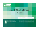 Samsung SL630 Quick start guide