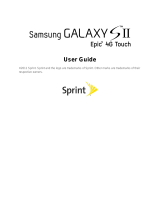 Samsung Galaxy S II Epic 4G Touch Sprint User manual