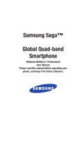 Samsung Saga Verizon Wireless User manual