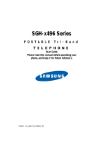 Samsung SGH-X496 User manual