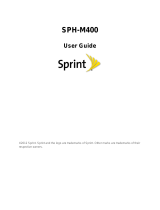 Sprint Nextel SPH-M400 Sprint User manual