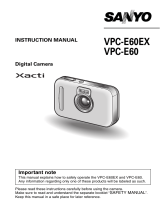 Sanyo VPC-E60EX Operating instructions