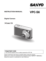 Sanyo Xacti VPC-S6 User manual