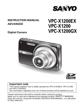 Sanyo VPC-X1200BK User manual