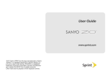 Sanyo Zio Sprint User manual