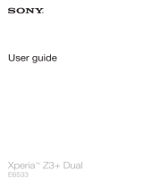 Sony E Xperia Z3+ Dual User guide