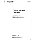 Sony CCD-PC1 Operating instructions