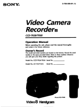 Sony CCD-TR30 User manual