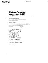 Sony CCD-TR3300 User manual