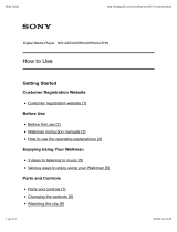 Sony NW-A25 User guide