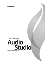 Sony Sound Forge Sound Forge Audio Studio 9.0 Quick start guide