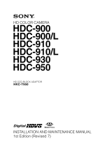 Sony HDC-930 User manual