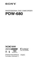 Sony PDW-680 User guide