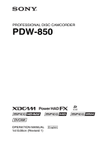 Sony PDW-850 User guide