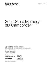 Sony PMW-TD300 Operating instructions