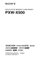 Sony PXW-X500 v6.0 Operating instructions