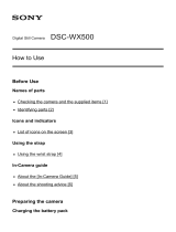 Sony Cyber Shot DSC-WX500 User guide