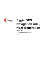 Sygic GPS Navigation for iOS Next Generation Owner's manual