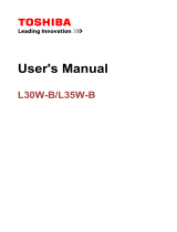 Toshiba L30W-B User manual