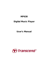 Transcend MP 630 User manual