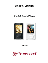 Transcend MP 870 User manual