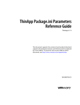 VMware ThinApp ThinApp 4.7.3 Package.ini Parameters User guide