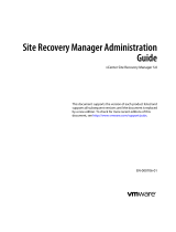 VMware vCenter vCenter Site Recovery Manager 5.0 User guide
