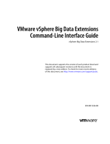 VMware vSphere vSphere Big Data Extensions 2.1 User guide