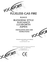 Firecraft Aspen Flueless Gas Fire User manual