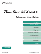 Canon PowerShot G5 X Mark II User guide