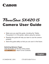 Canon PowerShot SX420 IS User manual