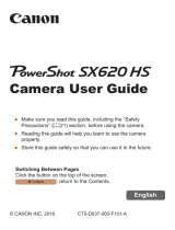 Canon PowerShot SX620 HS User manual