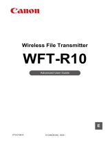 Canon Wireless File Transmitter WFT-R10A User guide
