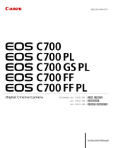 Canon EOS C700 User manual