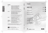 Canon HG10 User manual
