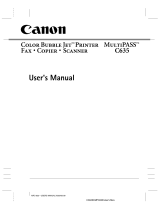 Canon MultiPASS C635 User manual