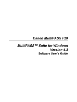 Canon MultiPASS F20 User guide