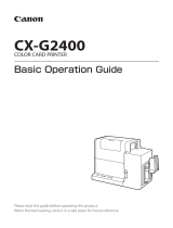 Canon CX-G2400 2'' Inkjet Card Printer Owner's manual