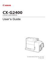 Canon CX-G2400 2'' Inkjet Card Printer User guide