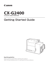 Canon CX-G2400 2'' Inkjet Card Printer Quick start guide