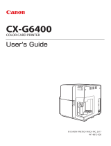 Canon CX-G6400 4'' Inkjet Card Printer User guide