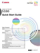 Canon S330 Quick start guide