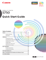 Canon S750 Quick start guide