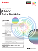 Canon S820D Quick start guide