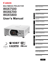 Canon REALiS LCOS WUX6700 Prov AV User manual