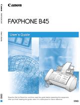 Canon FAXPHONE B45 User guide