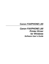 Canon FAXPHONE L80 User guide