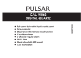 Pulsar W863 Operating instructions