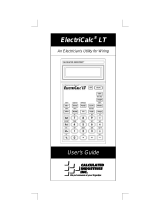 Calculated Industries ElectriCalc LT User manual