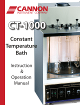 Cannon CT-1000 CONST TEMP BATH 120V 115-120 VAC 50/60 Hz Owner's manual
